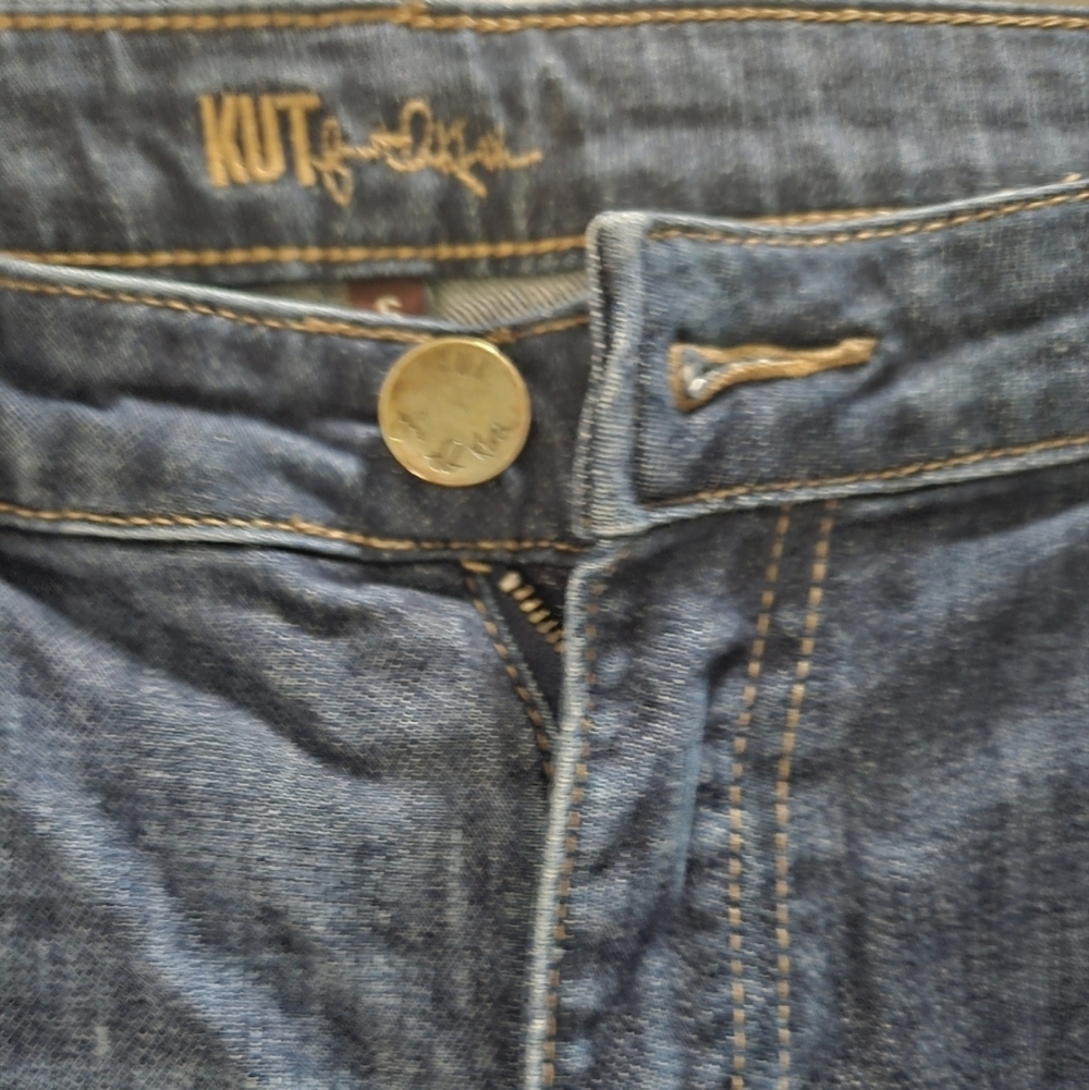 Kut From The Kloth Blue Denim Capri Jeans Size 6 - Picture 6 of 13